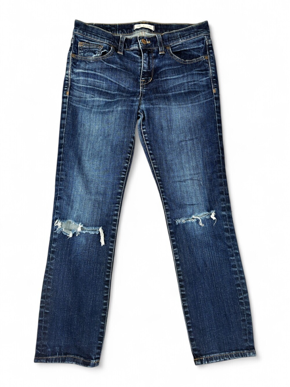 Madewell Skinny Jeans Size 28 Dark Wash Distressed Knee